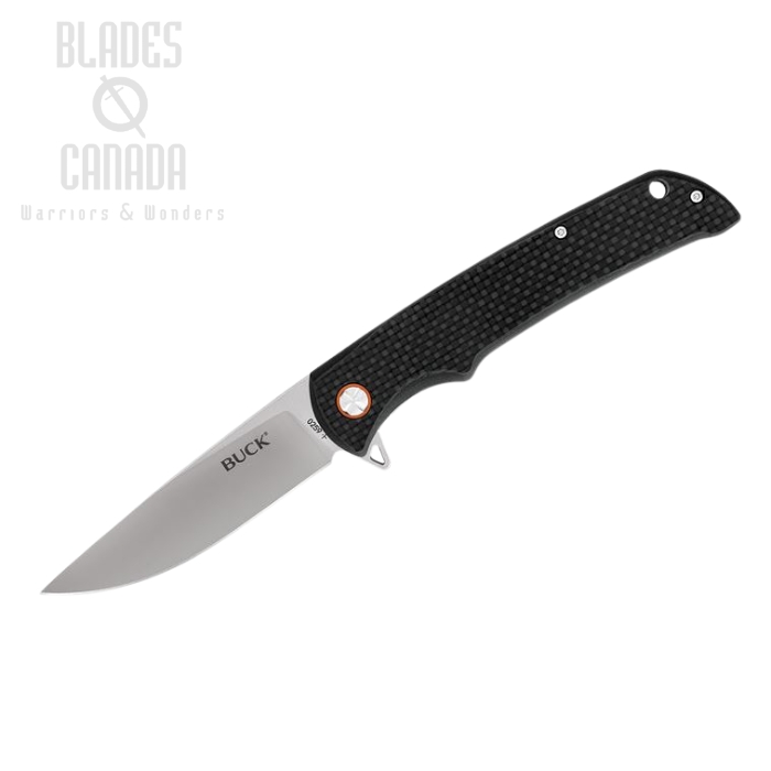 (image for) Buck Haxby Flipper Folding Pocket Knife, Carbon Fiber, BU0259CFS