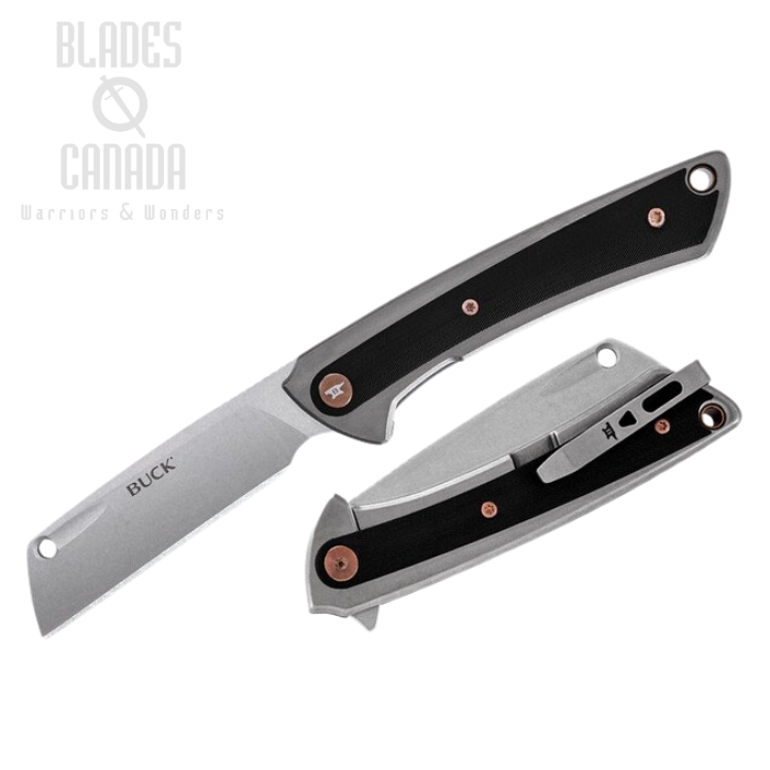 (image for) Buck HiLine Flipper Framelock Knife, D2 Steel, Aluminum/G10, 0263GYS