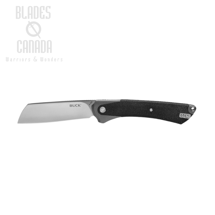 (image for) Buck Hiline XL Flipper Framelock Knife, D2 Steel, Aluminum/Micarta Black, 0263GYS1