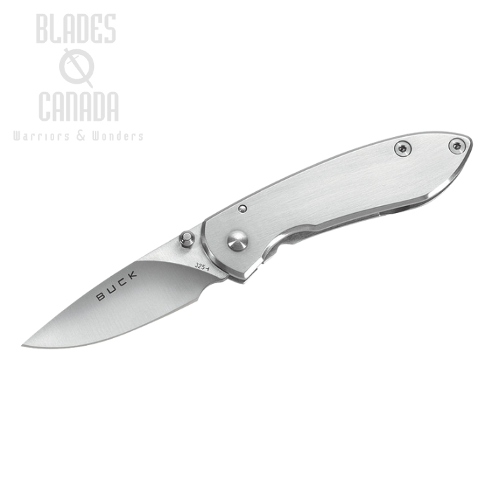(image for) Buck Colleague Framelock Folding Knife, 420HC Steel, Stainless Handle, 0325SSS