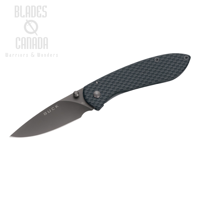 (image for) Buck Nobleman Framelock Folding Knife, Carbon Fiber Graphic, BU0327CFS