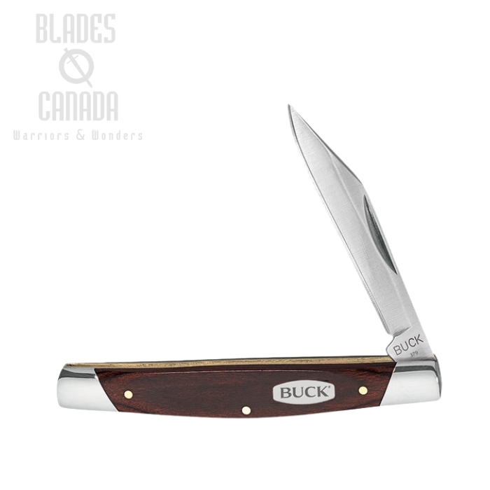 (image for) Buck Solo Knife Slipjoint Folding Knife, 420J2 Steel, Woodgrain, 0379BRS