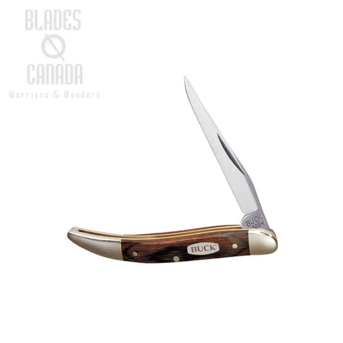 (image for) Buck Toothpick Slipjoint Folding Knife, 420J2 Steel, Woodgrain, 0385BRS