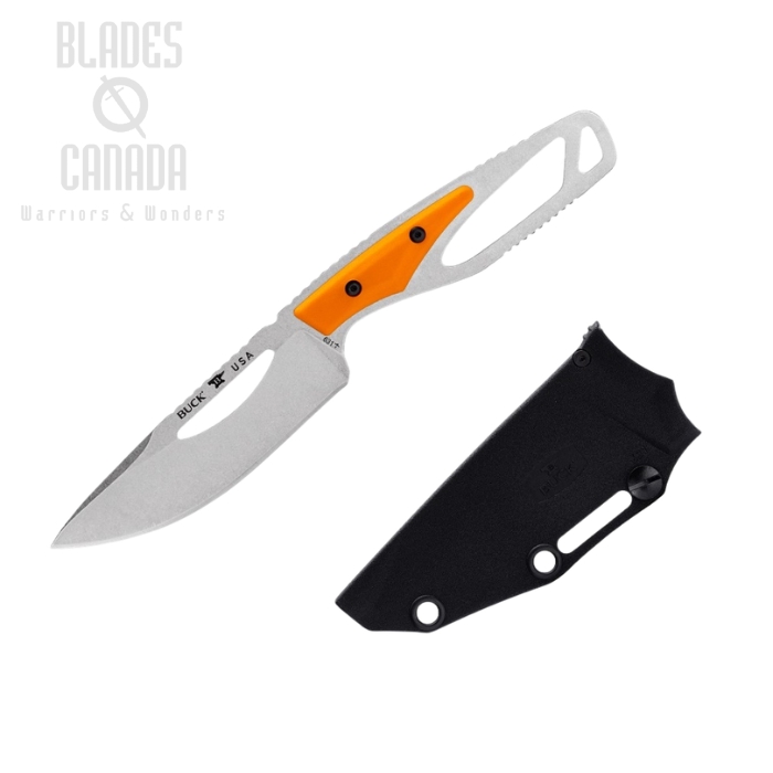 (image for) Buck PakLite Field Select Fixed Blade Knife, 420HC, Hard Sheath, 631ORS