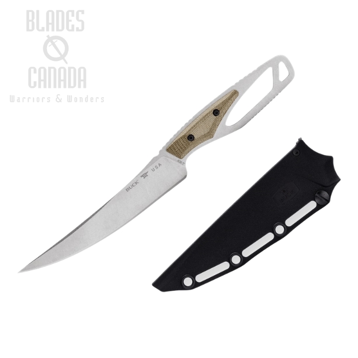 (image for) Buck PakLite Processor Pro Fixed Blade Knife, S35VN, Micarta, 636GRS