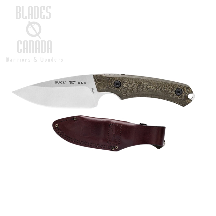 Buck 664 Alpha Hunter Pro Fixed Blade Knife, S35VN Satin, Richlite Brown, 0664BRS (image for) Buck 664 Alpha Hunter Pro Fixed Blade Knife, S35VN Satin, Richlite Brown, 0664BRS