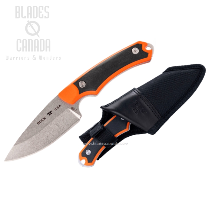 (image for) Buck 664 Alpha Hunter Fixed Blade Knife, Stainless Steel, GFN Black/Orange, 0664ORS