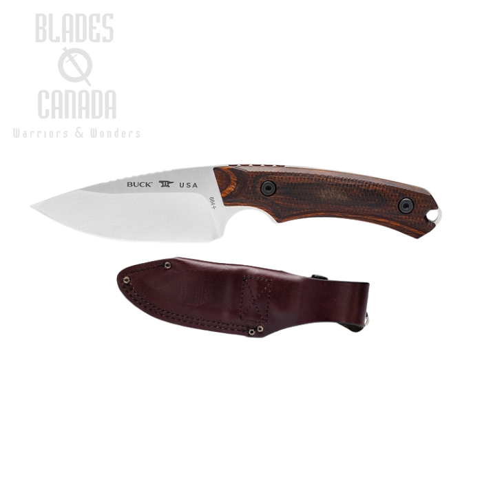 Buck 664 Alpha Hunter Pro Fixed Blade Knife, S35VN Satin, Dymalux Walnut, 0664WAS (image for) Buck 664 Alpha Hunter Pro Fixed Blade Knife, S35VN Satin, Dymalux Walnut, 0664WAS