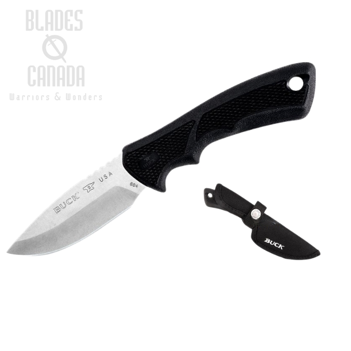 (image for) Buck BuckLite Max II Small Fixed Blade Knife, 420HC Steel, Nylon Sheath, 0684BKS