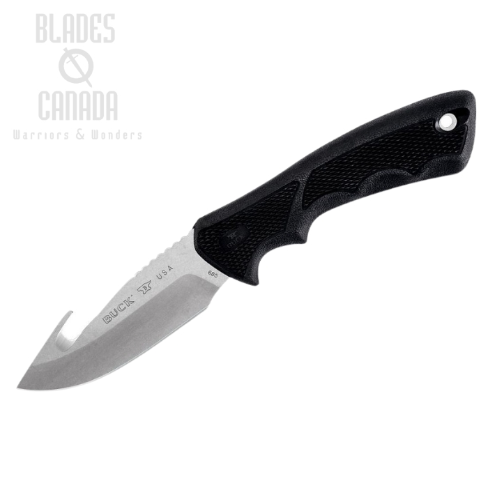 (image for) Buck BuckLite Max II Gut Hook Fixed Blade Knife, 420HC Steel, Nylon Sheath, 0685BKG