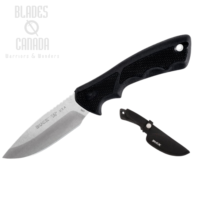 (image for) Buck BuckLite Max II Large Fixed Blade Knife, 420HC Steel, Nylon Sheath, 0685BKS