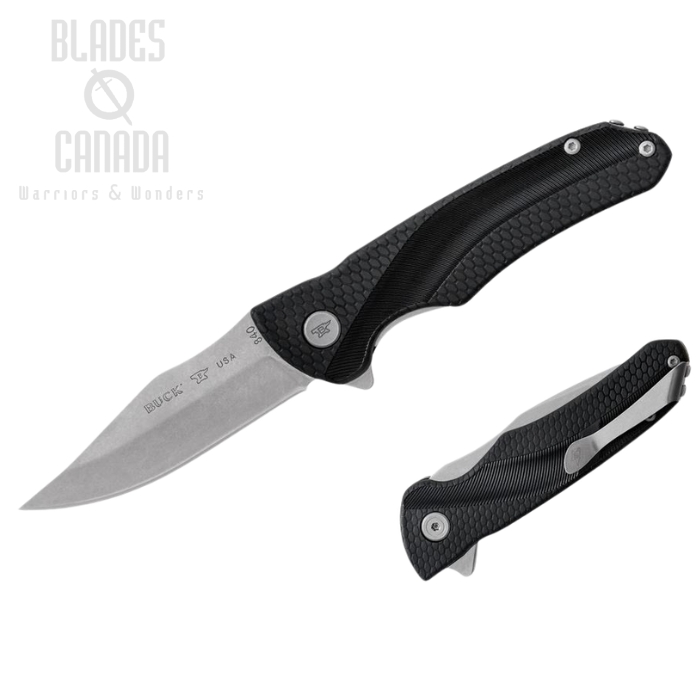 (image for) Buck Sprint Select Flipper Folding Knife, 420HC Steel, GFN Black, BU0840BKS1