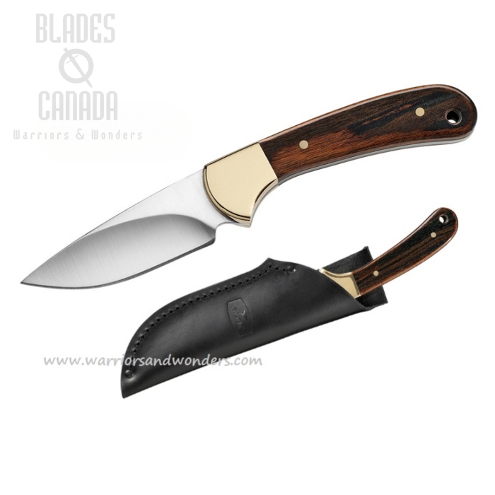 (image for) Buck 113 Ranger Skinner Knife, 420HC Steel, Ebony Handle, Leather Sheath, 0113BRS