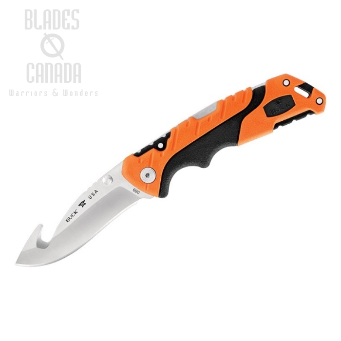(image for) Buck Pursuit Guthook Folding Knife, S35VN, GFN Orange, 0660ORG