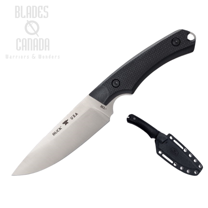 (image for) Buck Alpha Guide Elite Fixed Blade Knife, MagnaCut, Black G10, Kydex Sheath, 0663BKS
