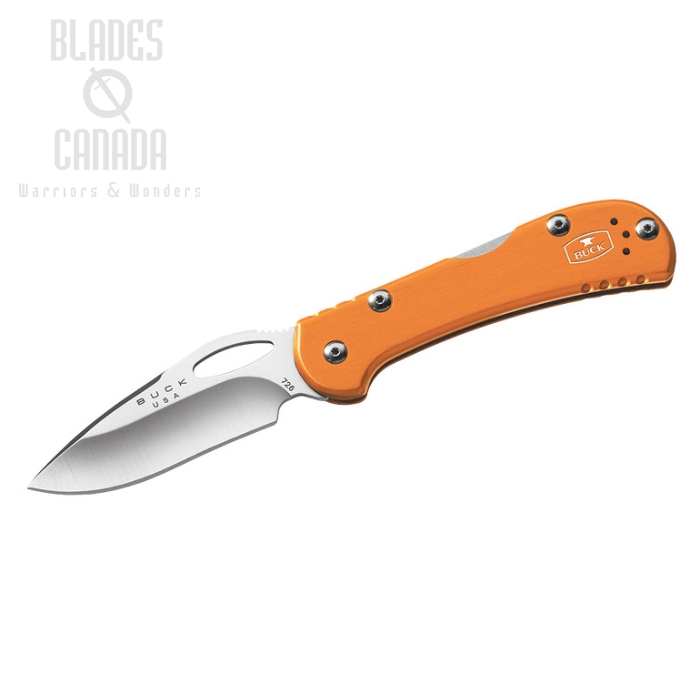 (image for) Buck Mini Spitfire Folding Knife, 420HC Steel, Aluminum Orange, BU0726ORS