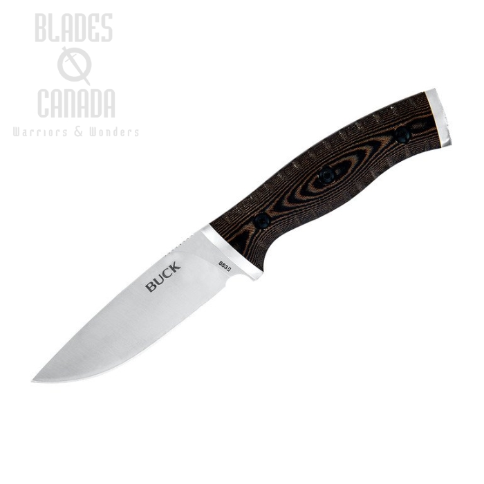 (image for) Buck Small Selkirk Fixed Blade Knife, 420HC Steel, Micarta Brown/Black, BU0853BRS