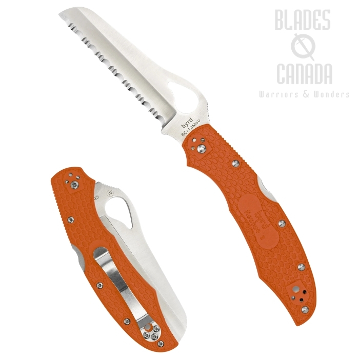 (image for) Byrd Cara Cara Rescue Folding Knife, FRN Orange, by Spyderco, BY17SOR2