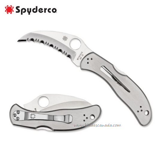 Spyderco Harpy Folding Knife, SpyderEdge, VG10, Stainless Handle, C08S