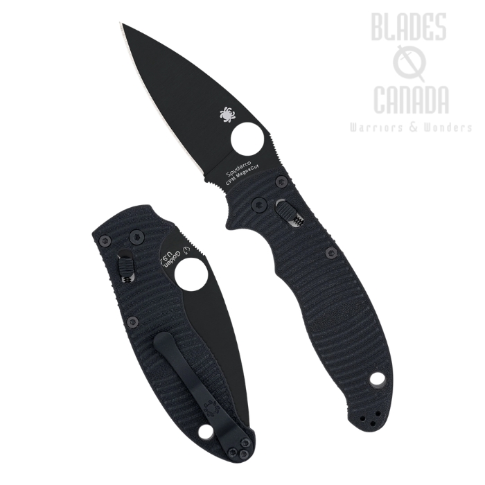 (image for) Spyderco Manix 2 Salt Folding Knife, CPM MagnaCut Black, G10 Black, C101GMCBKP2