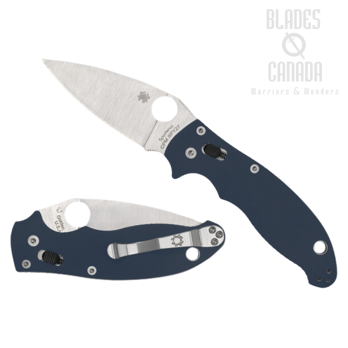 Spyderco Manix 2 Folding Knife, SPY27 Steel, G10 Cobalt Blue, C101GPCBL2