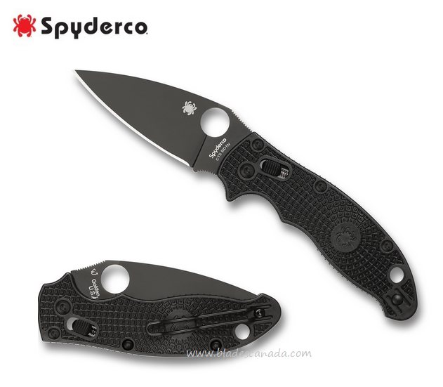 Spyderco Manix 2 Folding Knife, CTS BD1N, FRCP Black, C101PBBK2