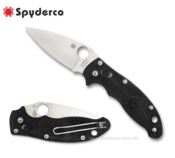 Spyderco Manix 2 Lightweight Folding Knife, CTS BD1N, FRN Black (w/ Rivets), C101PBK2 - Click Image to Close