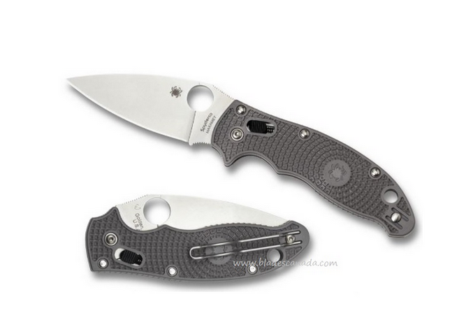 Spyderco Manix 2 Folding Knife, CTS Maxamet, FRN Grey, C101PGY2