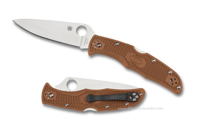 Spyderco Endura 4 Folding Knife, VG10, FRN Brown, C10FPBN