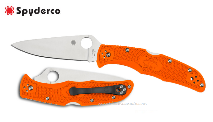 Spyderco Endura 4 Folding Knife, VG10, FRN Orange, C10FPOR - Click Image to Close