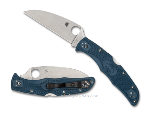 Spyderco Endura 4 Lightweight Folding Knife, K390 Satin Wharncliffe, FRN Blue, 10FWK390