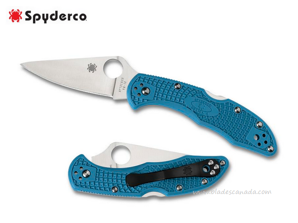 Spyderco Delica 4 Folding Knife, VG10, FRN Blue, C11FPBL - Click Image to Close
