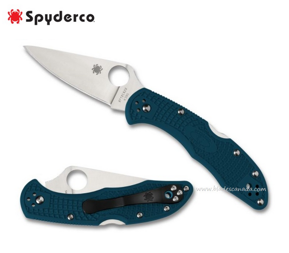 Spyderco Delica 4 Folding Knife, K390, FRN Blue, C11FPK390 - Click Image to Close