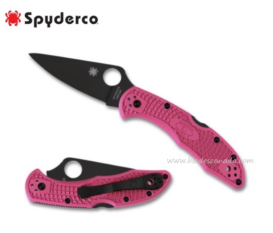 Spyderco Delica Folding Knife, S30V, FRN Pink, C11FPPNS30VBK