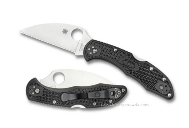 Spyderco Delica 4 Folding Knife, VG10 Wharncliffe Blade, FRN Black, C11FPWCBK