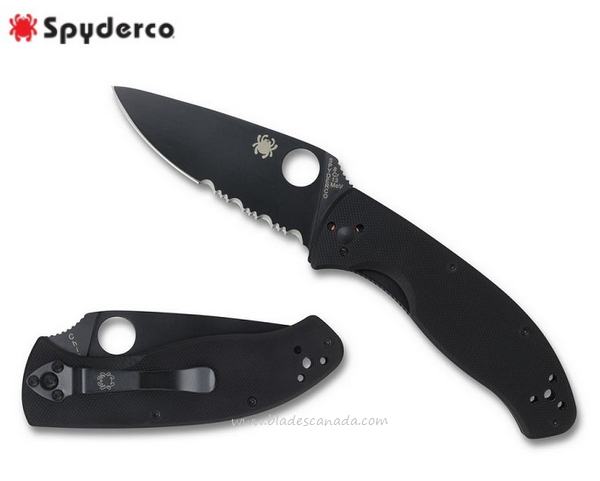 Spyderco Tenacious Folding Knife, G10 Black, C122GBBKPS