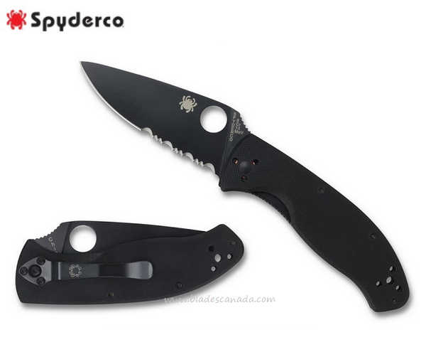 Spyderco Tenacious Folding Knife, G10 Black, C122GBBKPS - Click Image to Close