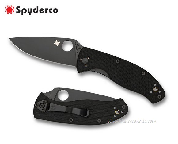 Spyderco Tenacious Folding Knife, G10 Black, C122GBBKP - Click Image to Close