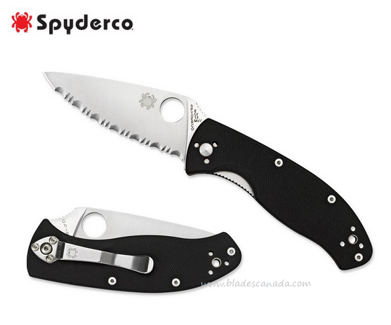 Spyderco Tenacious Folding Knife, SpyderEdge, G10 Black, C122GS