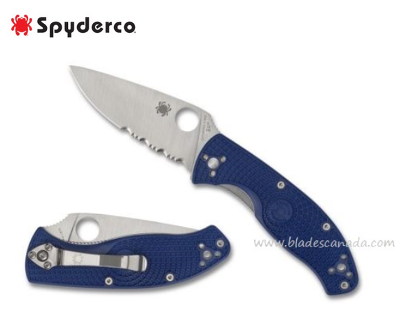 Spyderco Tenacious Folding Knife, CPM S35VN, FRN Blue, C122PSBL