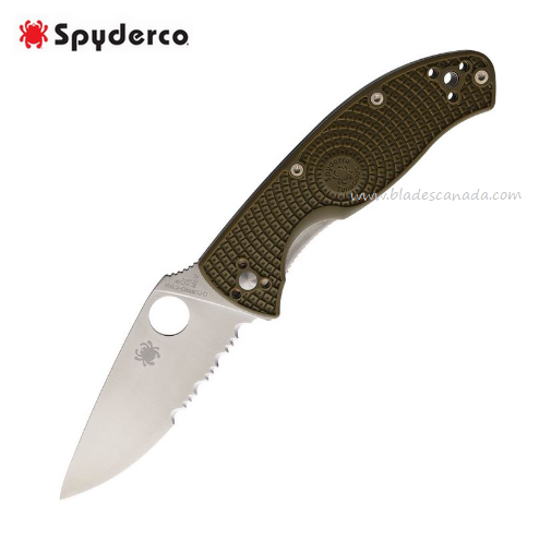 Spyderco Tenacious Folding Knife, FRN OD Green, C122PSOD - Click Image to Close