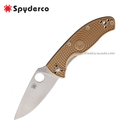 Spyderco Tenacious Folding Knife, FRN Tan, C122PTN
