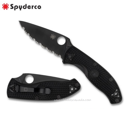 Spyderco Tenacious Folding Knife, FRN Black, C122SBBK