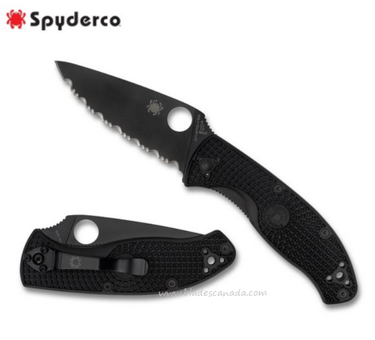 Spyderco Tenacious Folding Knife, FRN Black, C122SBBK - Click Image to Close