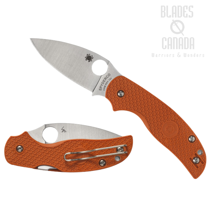 (Coming Soon) Spyderco Sage 5 Lightweight Folding Knife, CPM REX 121, FRN Burnt Orange, C123BORP