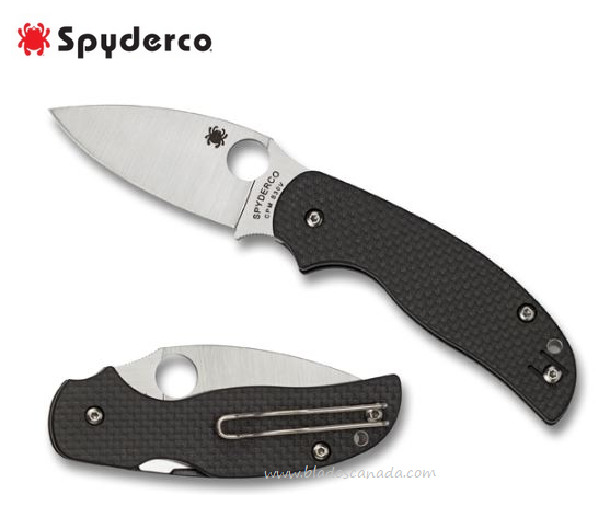 Spyderco Sage 5 Compression lock Folding Knife, S30V, Carbon Fiber, C123CFPCL