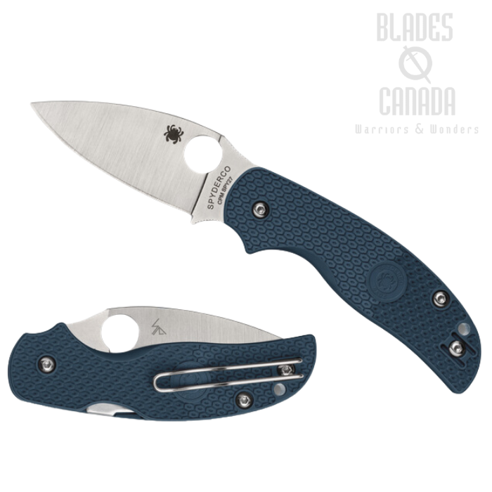 (Coming Soon) Spyderco Sage 5 Lightweight Folding Knife, SPY27 Steel, FRN Cobalt Blue, C123PCBL