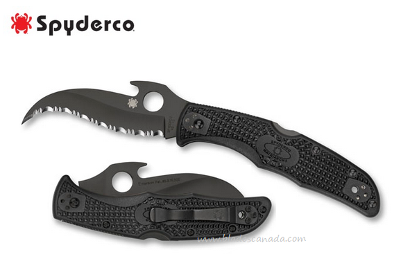 Spyderco Matriarch 2 Folding Knife, VG10, FRN Black, "Wave" Opening, C12SBBK2W
