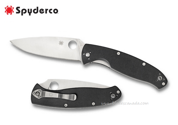 Spyderco Resilience Folding Knife, G10 Black, C142GP - Click Image to Close