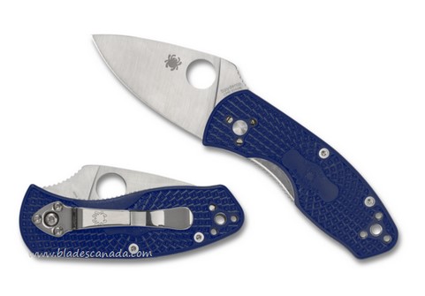 Spyderco Ambitious Lightweight Folding Knife, CPM S35VN Fully Serrated, FRN Blue, 148SBL